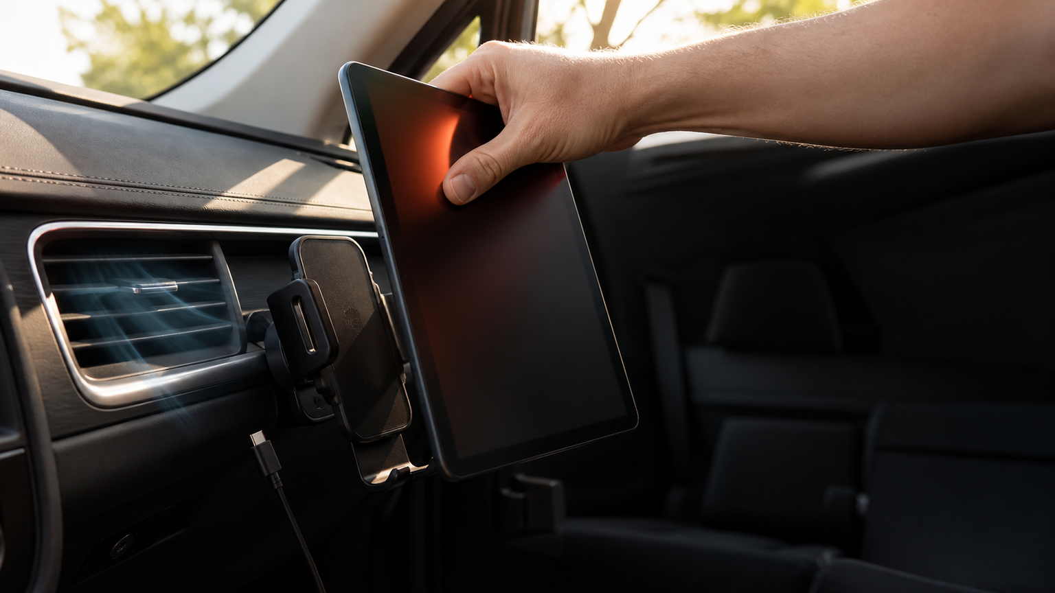 車内でタブレットが熱くなる原因と安全な対処法