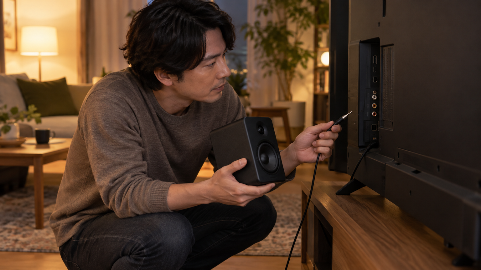 テレビ用外付けスピーカーは目的と端子を合わせて選ぼう