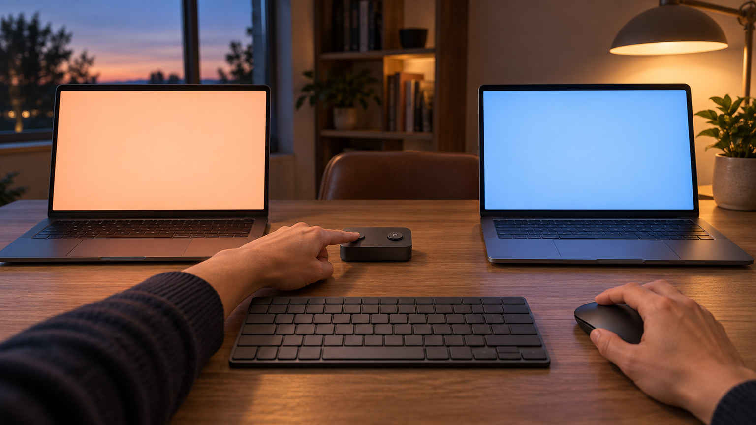 パソコン2台でマウスとキーボードを無線共有する方法