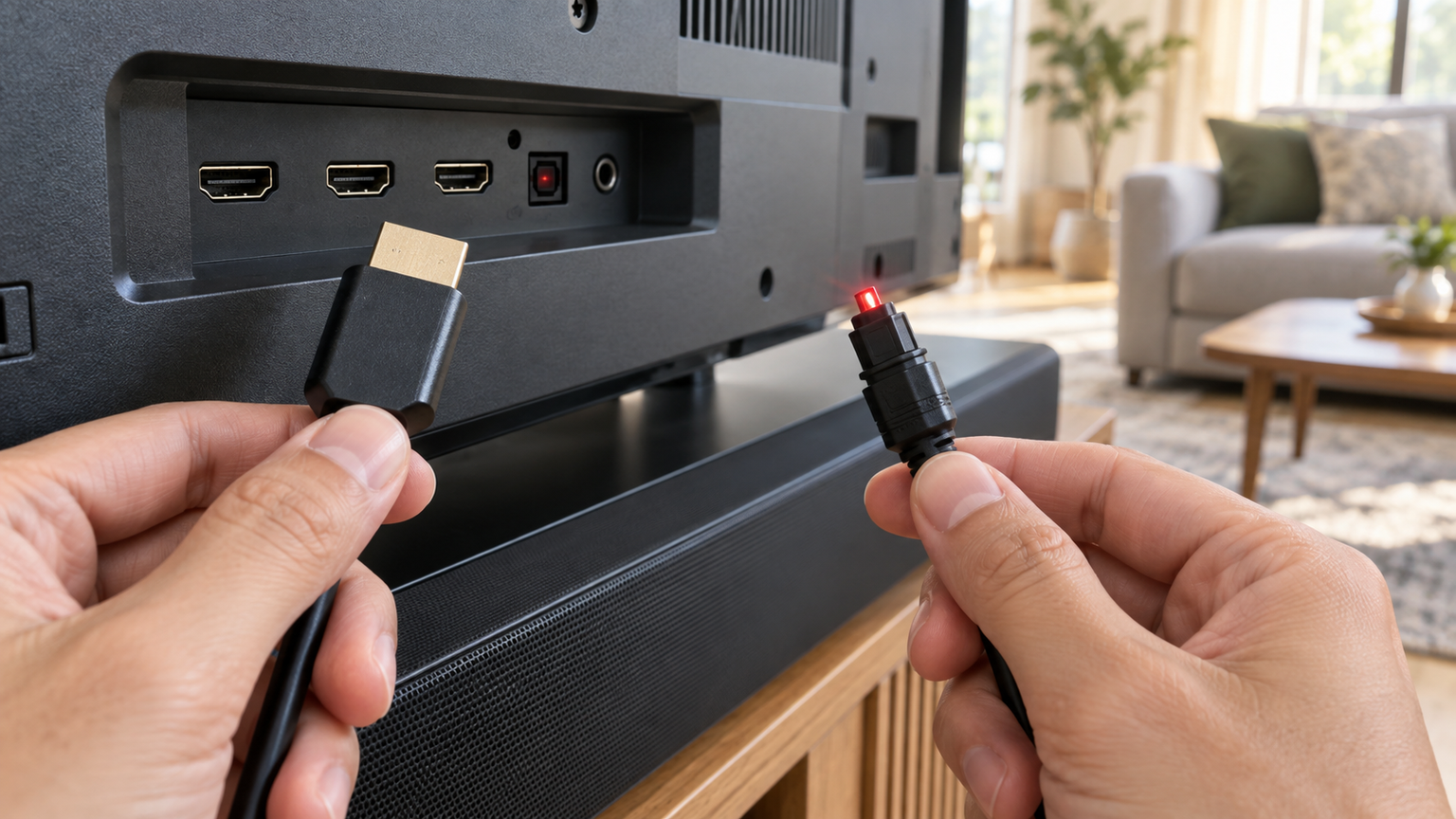 サウンドバーのHDMI ARCと光デジタルを選び分ける方法